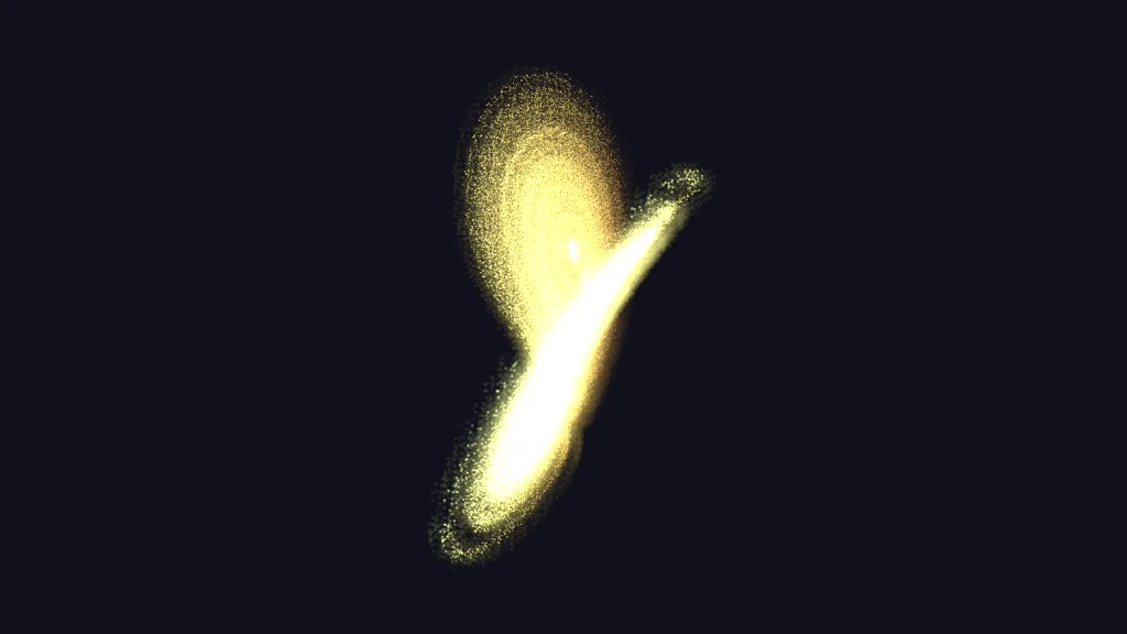 The Lorenz attractor drawn in particles