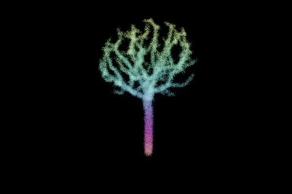 colonised tree — a point cloud