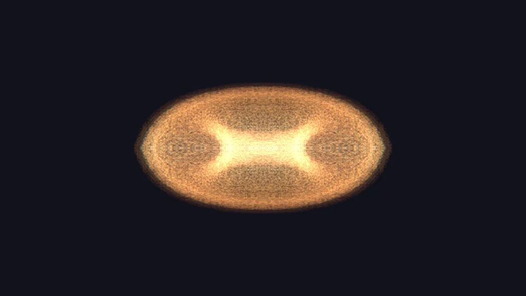 A mirrored torus sheared into ribbons
