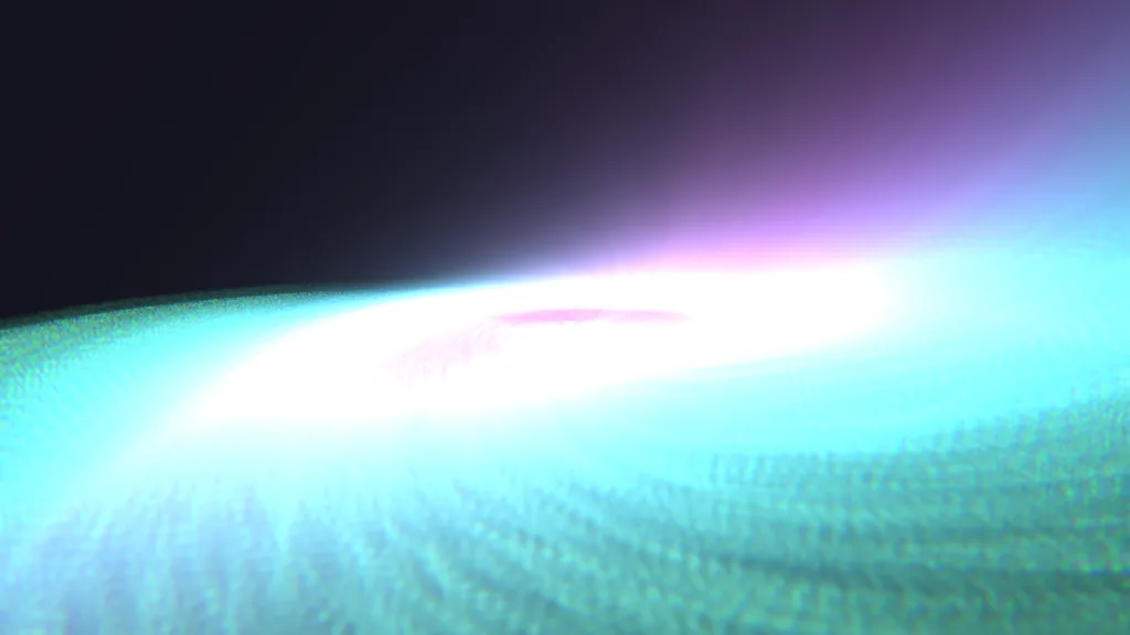 A grid plane driven into a feedback vortex
